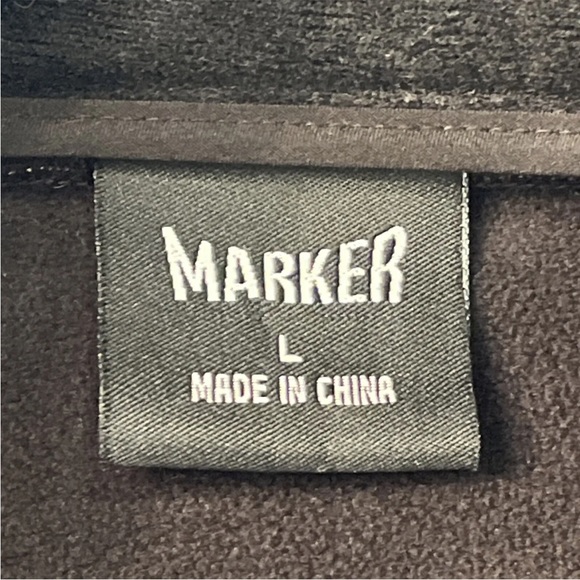 Marker women plain BLACK coat Soft Shell zip up Jacket Fleece Lined high neck L - Picture 5 of 16